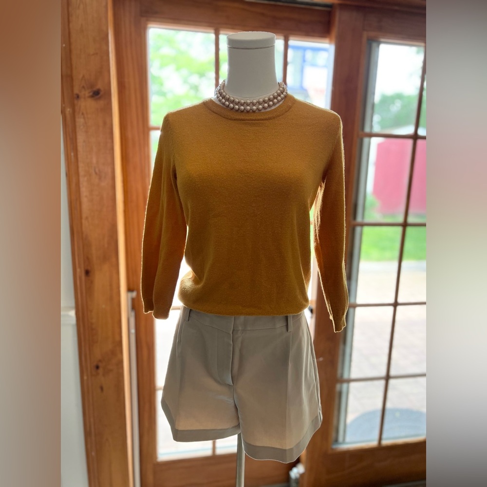Maison Jules Mustard Yellow 3/4 sleeve Sweater
